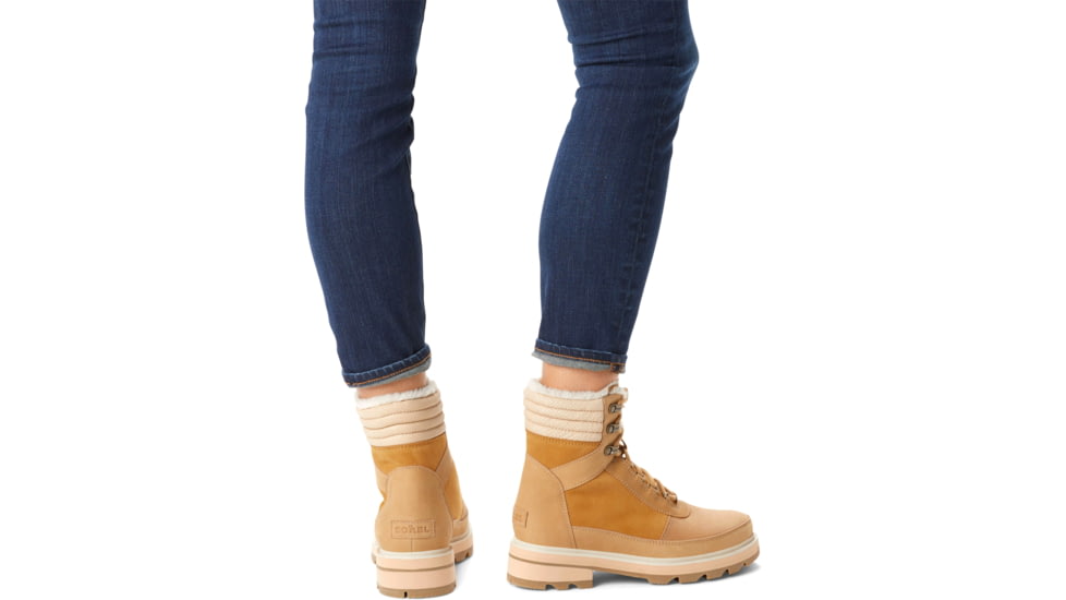 Sorel Lennox Lace Cozy STKD Waterproof Boot - Women's, Geo Yellow, Curry, 8.5, 2009271-712-8.5