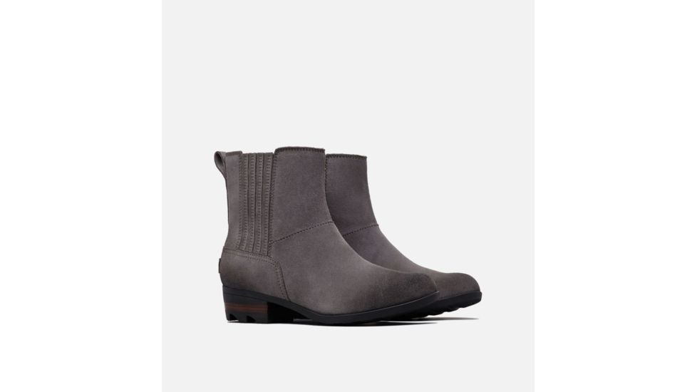 Sorel Lolla Chelsea Boot - Womens, Suede-Quarry, Black, 6, 1822501052-6