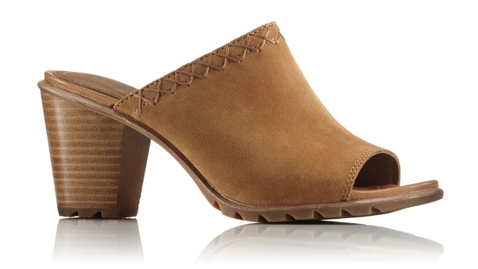 Sorel Nadia Mule Suede Casual Boot, Womens, Camel Brown, 8.5 US, 1787361224-8.5