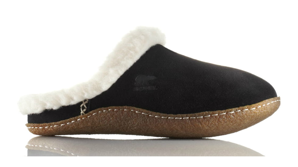 Sorel Nakiska Slide Winter Slipper - Womens-Black/Fossil-11 US