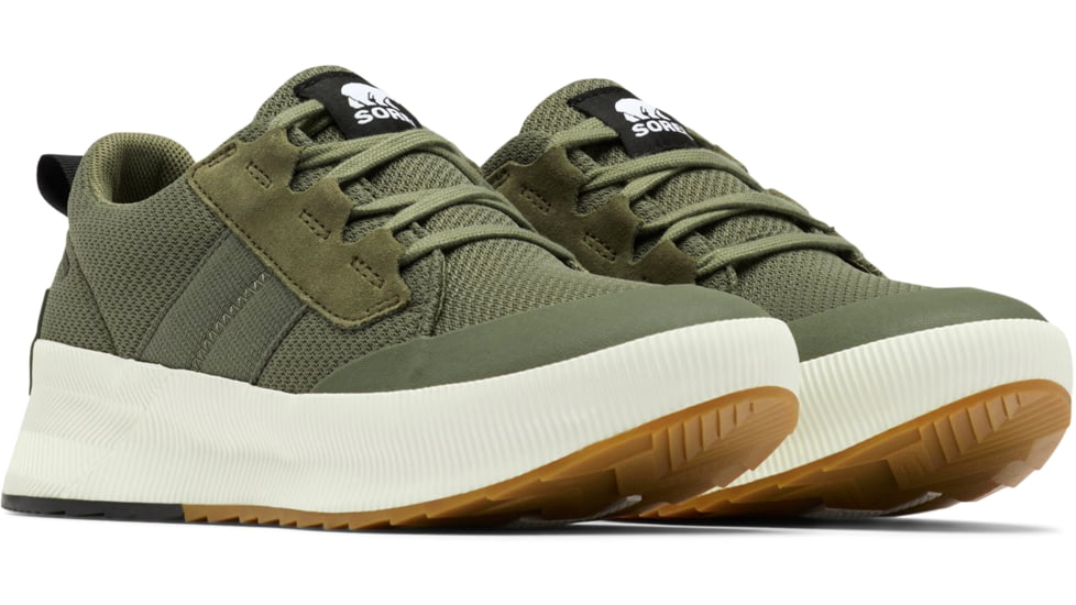 Sorel Out N About III Low Sneaker Waterproof - Women's, Stone Green, Sea Salt, 10, 2019631-397-10