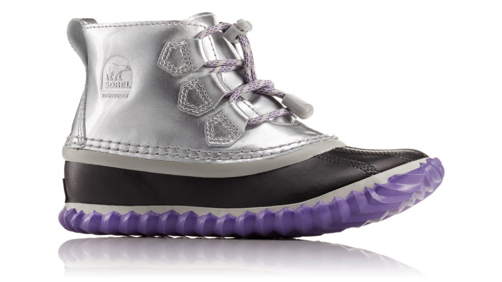 Sorel Out N About Lace Casual Boot, Youth, Lux/Black, 3 US, 1797941964-3