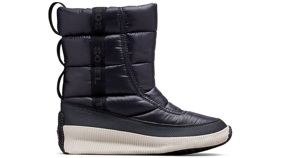 Sorel Out N About Puffy Mid - Womens, SHINY Black, 6.5, 1876881010-6.5