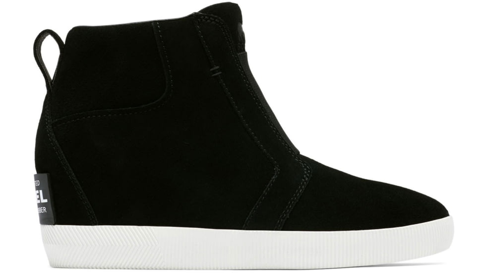 Sorel Out N About Pull On Wedge Boot - Womens, Black/Sea Salt, 8, 2058651-010-8
