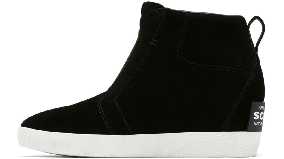 Sorel Out N About Pull On Wedge Boot - Womens, Black/Sea Salt, 8, 2058651-010-8