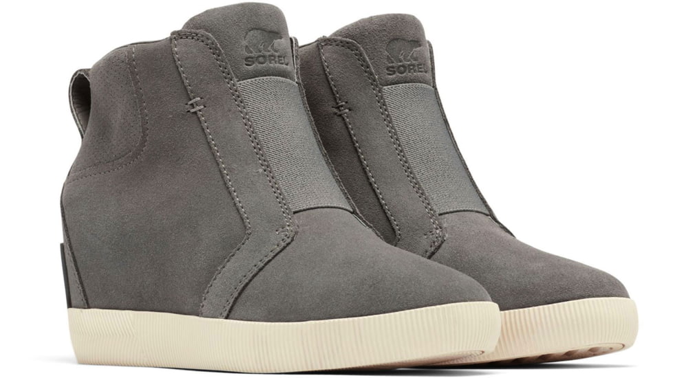 Sorel Out N About Pull On Wedge Boot - Womens, Quarry/Sea Salt, 6.5, 2058651-052-6.5