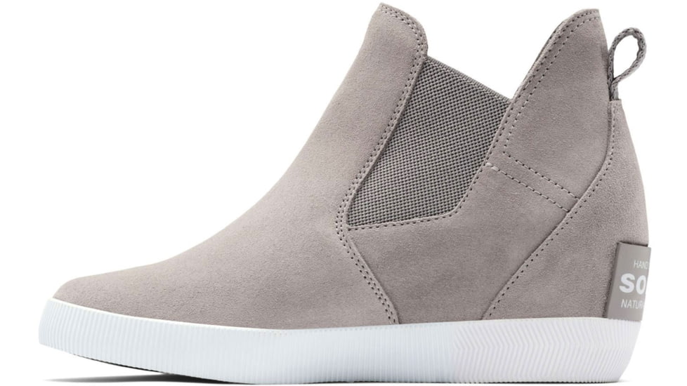 Sorel Out N About Slip-On Wedge Boots - Womens, Chrome Grey/White, 6, 2033021-061-6