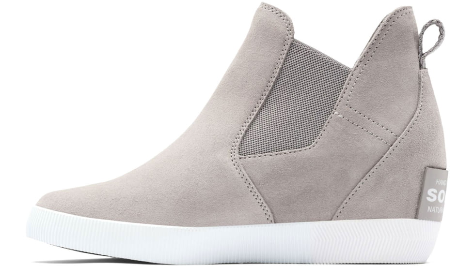 Sorel Out N About Slip-On Wedge Boots - Womens, Chrome Grey/White, 8 US, 2033021-061-8