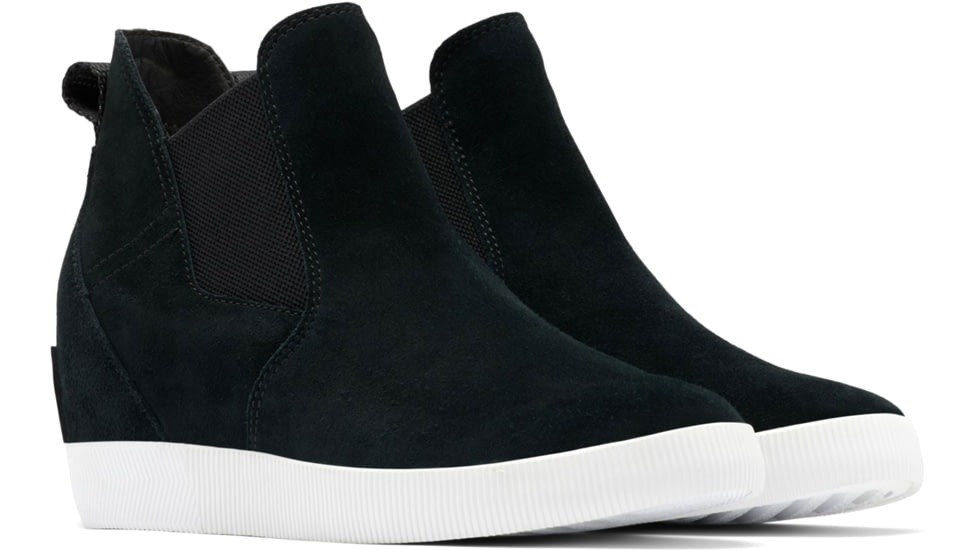 Sorel Out N About Slip-On Wedge II Bootie - Women's, Black, White, 6.5, 2033021-010-6.5