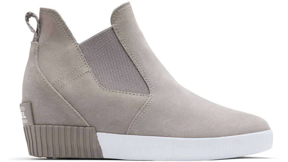 Sorel Out N About Slip-On Wedge - Womens, Chrome Grey/White, 7 US, 1981671-061-7