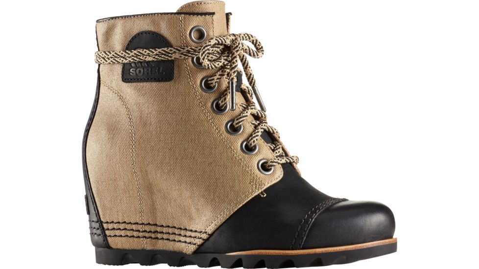 Sorel PDX Wedge Casual Boot - Women's-Black/Beach-Medium-12