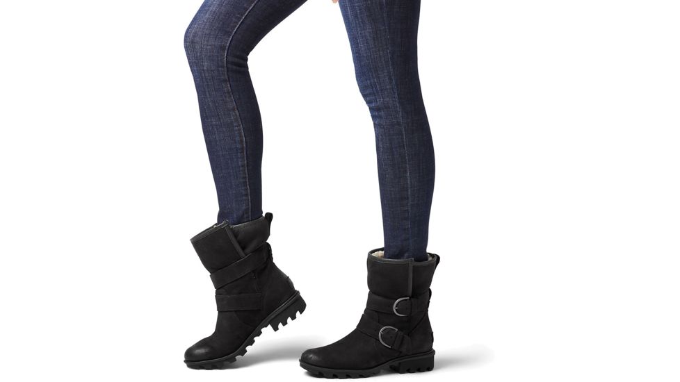Sorel Phoenix Moto Cozy - Womens, DEL RIO Black, 6.5, 1870301010-6.5