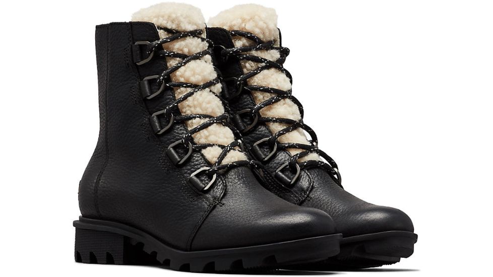 Sorel Phoenix Short Lace Cozy - Womens, Black, 6.5, 1877191010-6.5