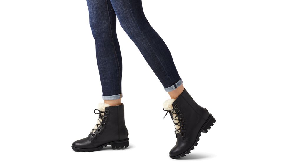 Sorel Phoenix Short Lace Cozy - Womens, Black, 6.5, 1877191010-6.5