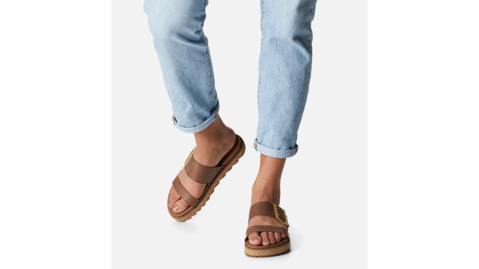 Sorel Roaming Buckle Slide Sandals - Womens, Velvet Tan/Gum 2, 9.5 US, 1944601-243-9.5