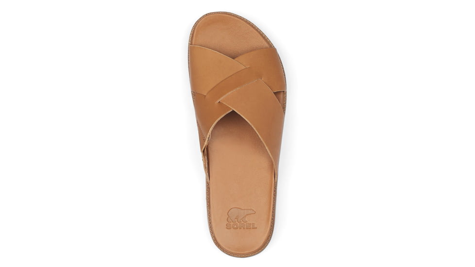 Sorel Roaming Criss Cross Slide - Womens, Camel Brown, 9 US, 1897091-224-9