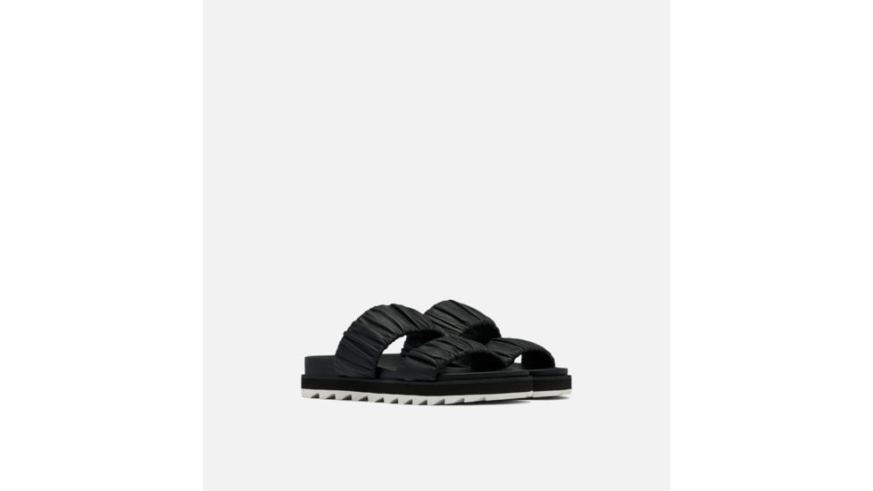 Sorel Roaming Two Strap Slide Sandals - Womens, Black/Chalk, 9.5 US, 1988461-010-9.5