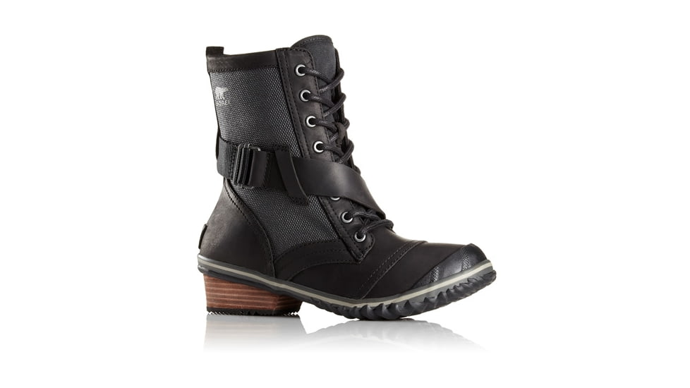 Sorel Slimboot Lace Casual Boot - Women's-Black/Dark Grey-Medium-6