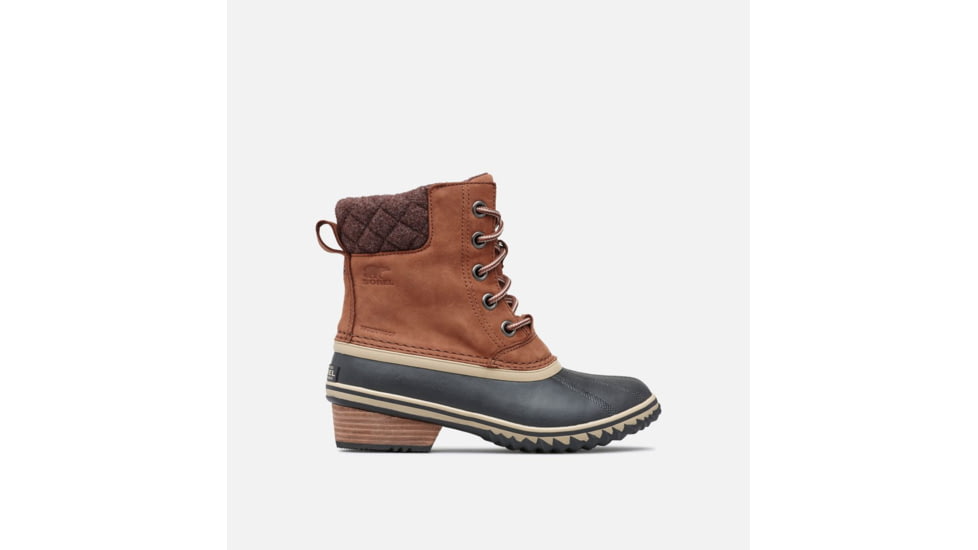 Sorel Slimpack Lace II Rain Boot - Womens, Nubuck-Burro, Cattail, 12, 1822091282-12