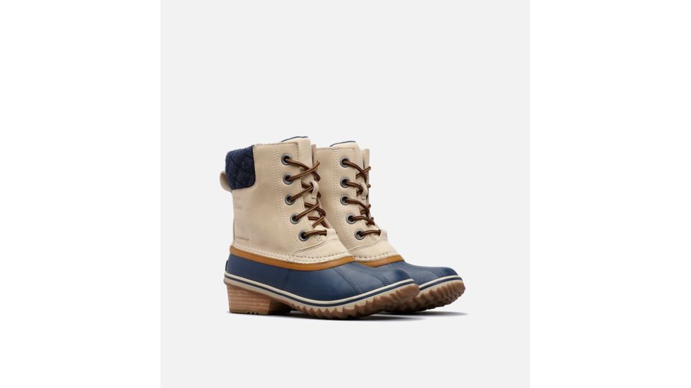 Sorel Slimpack Lace II Rain Boot - Womens, Nubuck-Oatmeal, Colleg, 7.5, 1822091241-7.5