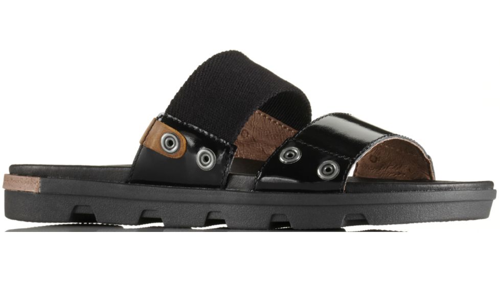 Torpeda Slide Sandal - Womens-Black/White-Medium-6