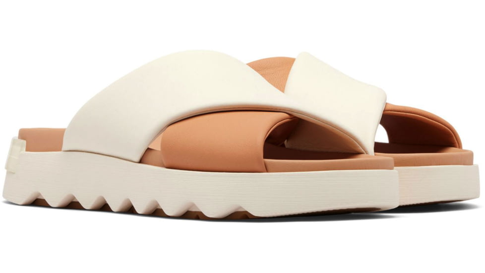 Sorel VIIbe Crisscross Slide - Womens, Honest Beige/Chalk, 9, 2076811-246-9