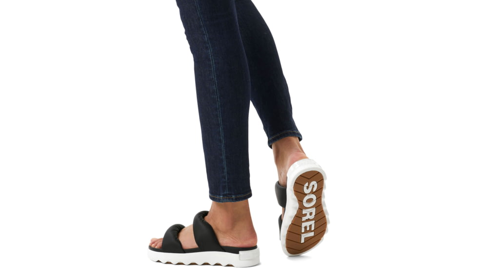 Sorel VIIbe Twist Slide Sandals - Womens, Black/Sea Salt, 7 US, 2039961-010-7