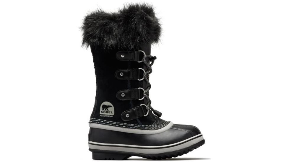 Sorel Youth Joan Of Arctic Winter Boot, Black, Oyster, 7, 1516801013-7