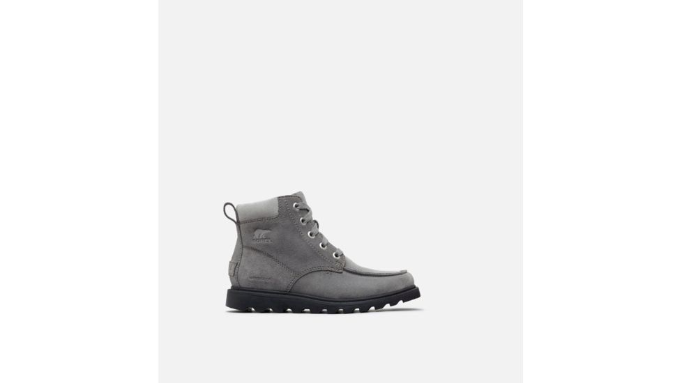 Sorel Youth Madson Moc Toe Waterproof Boot - Boys, Quarry, Chrome, 3, 1822181052-3