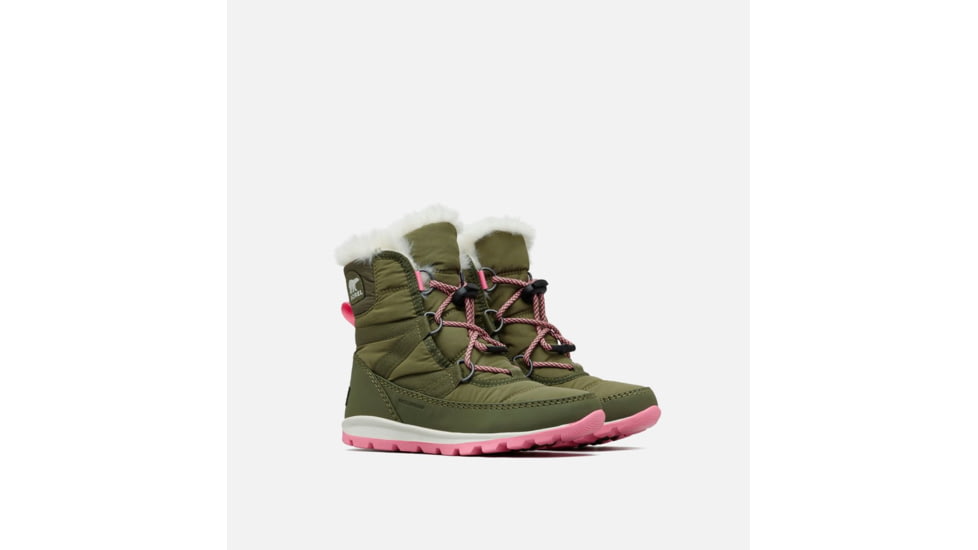 Sorel Youth Whitney Short Lace Boot, Hiker Green, Se, 7, 1767401371-7