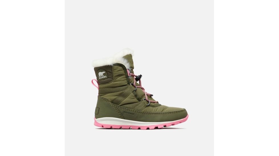 Sorel Youth Whitney Short Lace Boot, Hiker Green, Se, 7, 1767401371-7