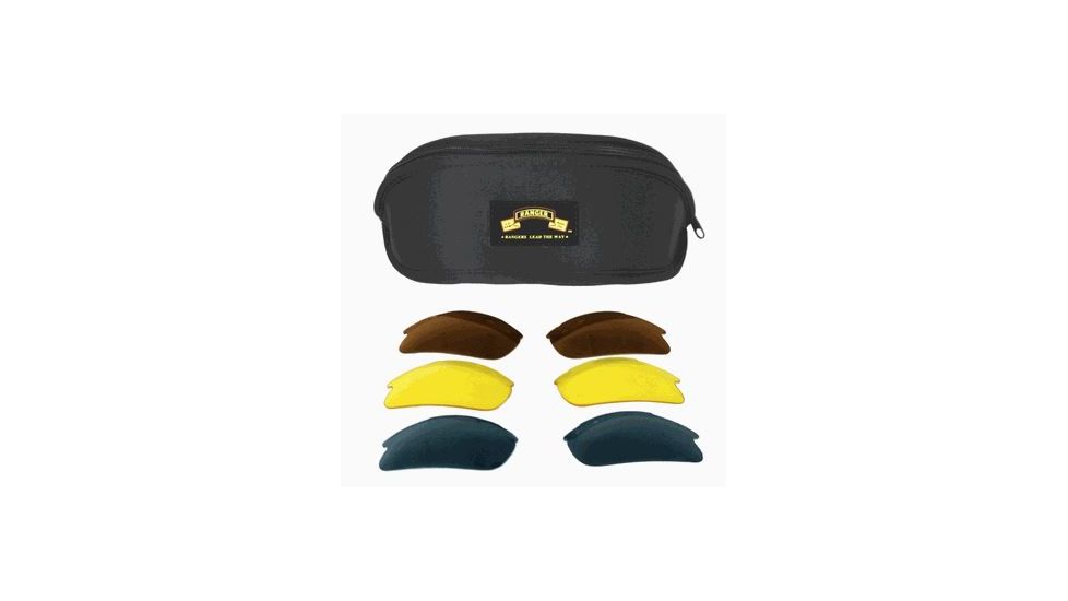 Sos Ranger / Vector Sunglasses, Frame - Matte Black, Lens - Pc Smoke, Brown, Clear, Yellow