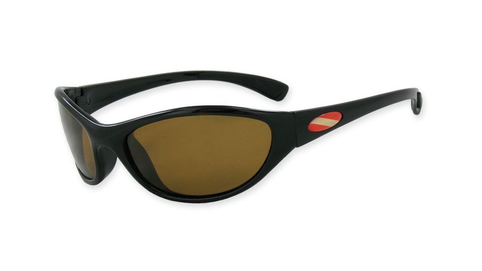 Sos Dive Optics / Belize Sunglasses, Black Frame, Brown Lens