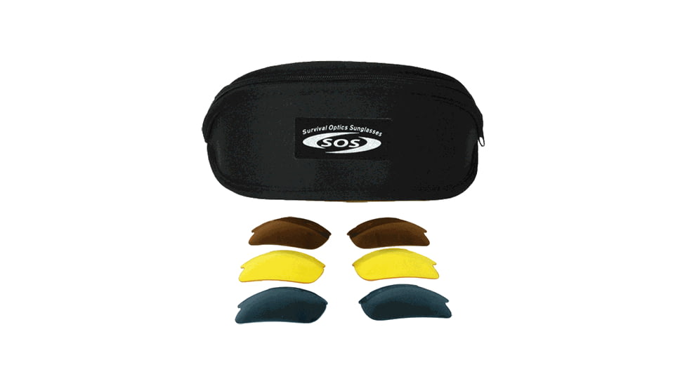 SOS Survival Optics X-Change - Vector Sunglasses Spare Lenses and Case