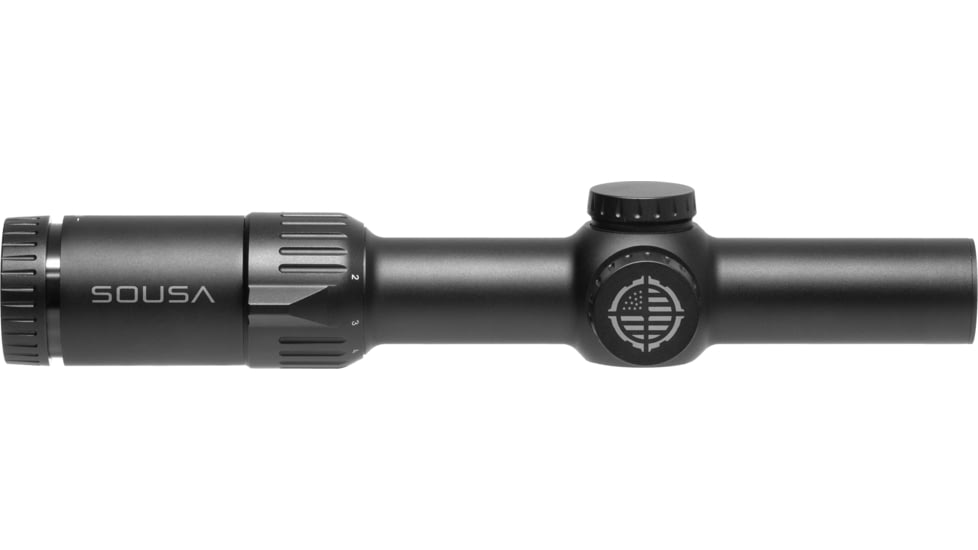 SOUSA OPTICS Mantis 1-6X24 Rifle Scope, BDC Reticle, 1/2 MOA, SFP, Black, Medium, MA1624BDC