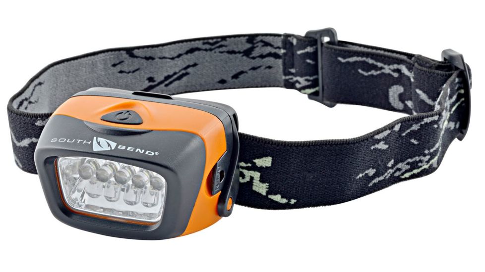 South Bend All Purpose LED Headlamp,5 LED Lights,3 Levels,Strobe Function 110972