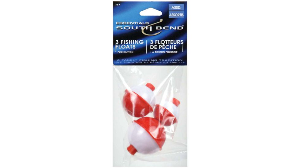 South Bend Float Snap On Red/wht 3pk F8
