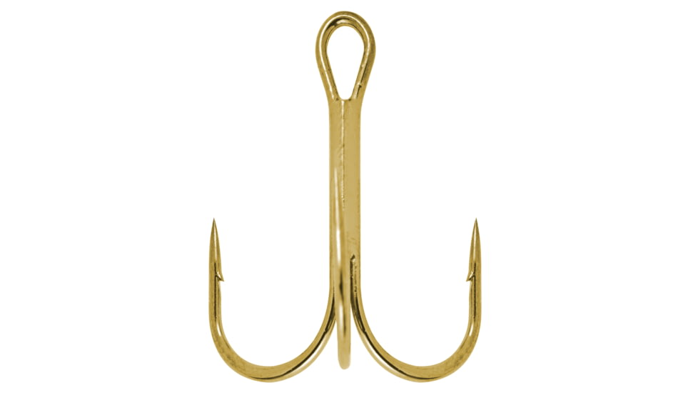 South Bend Gold Treble Hooks, Size 18, 4 per Pack, GT-18