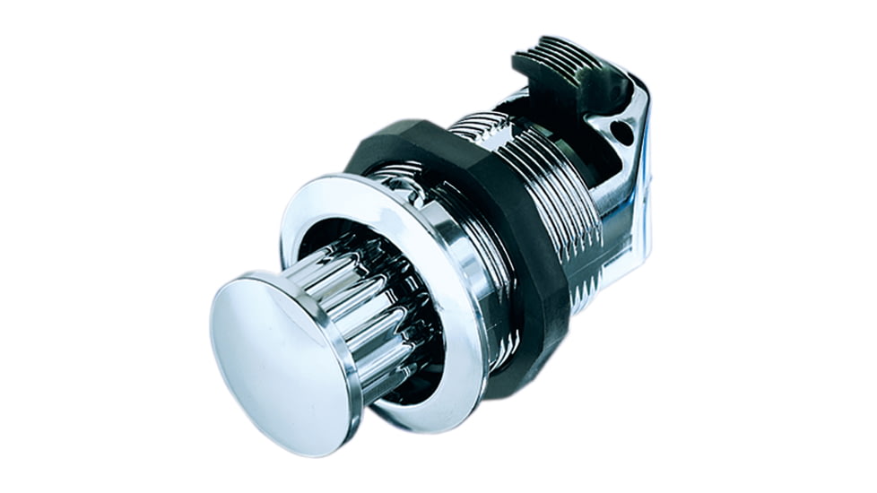 Southco Knob Latch Plastic Chrome Plated Fixed Grip Threaded Body .05-.75 Pop-Out 70003