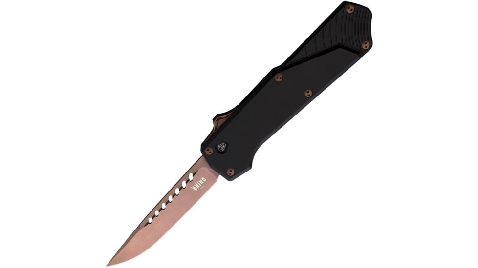 Southern Grind Auto Arachnid OTF Automatic Folding Knife, 3.25in, S35VN Stainless, Midnight Bronze Finish, Black Anodized Aluminum Handle, SG12032020