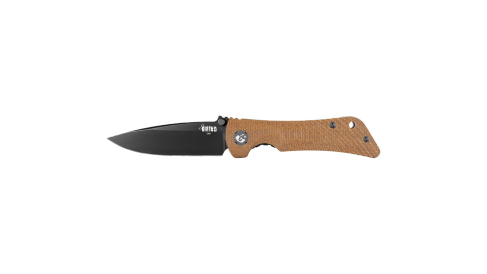 Southern Grind Spider Monkey Folding Knife, 3.25in, CPM MagnaCut Steel, Micarta Handle, Black, SG06130125