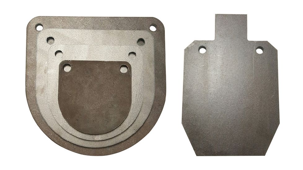 Spartan Armor Systems 3/8 inch AR500 Ipsc, D-Shaped Gong Package, Metal, TTM-AR500IPSC-DGONG-PKG