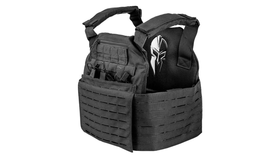 Spartan Armor Systems Achilles NIJ Certified AR550 Package, Small/Extra Large, Black, Adjustable, SA-AR550PKG-AC-BK-FC-SP