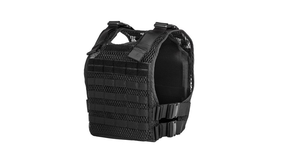 Spartan Armor Systems AR550 Level III+ Body Armor And 221b Tactical Phantom Plate Carrier Single Curve, Base Coat, Black, Medium-Extra Large SAS-PKG550-PHAN-BK