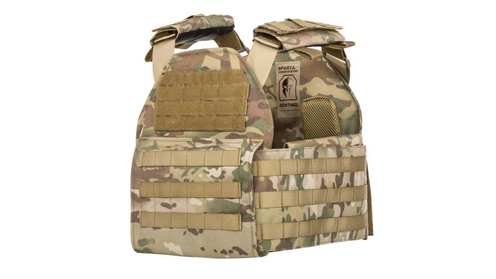 Spartan Armor Systems Armor Systems AR550 Level III+ Body Armor And 10x12 Sentinel Plate Carrier Package, Multi-Cam, Medium-Extra Large, P55-STNL1012-MC-KIT