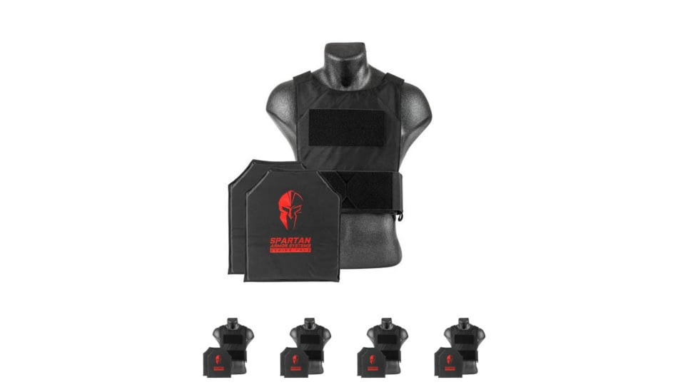 Spartan Armor Systems Flexed Fused Core IIIa Soft Body Armor, Black, Multi Cam, OD Green, Tan, White