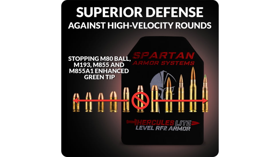 Spartan Armor Systems Hercules LITE RF2/III+ Aluminum Oxide Ceramic Body Armor Plates