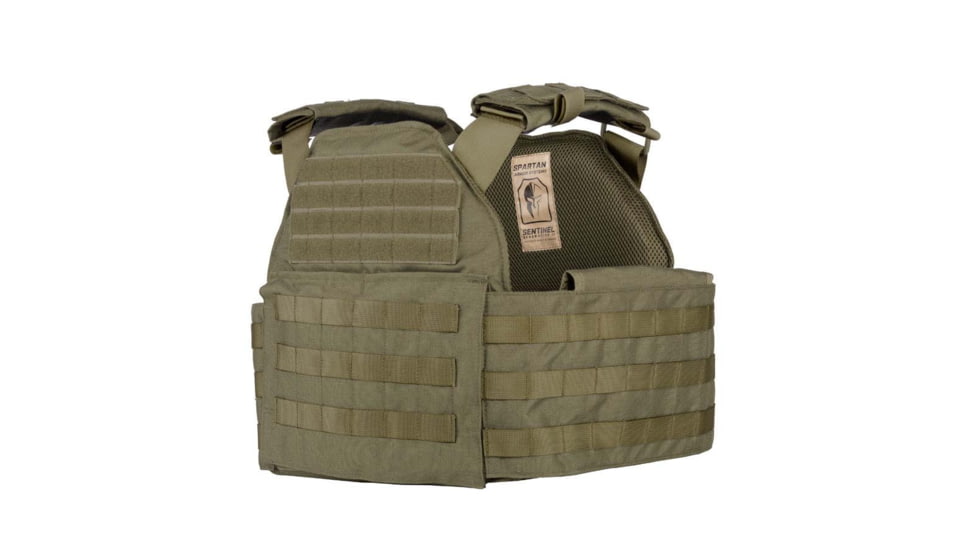 Spartan Armor Systems Sentinel Plate Carrier, Small/Extra Large, Spartan Green, Adjustable, SAS-STNL-SG