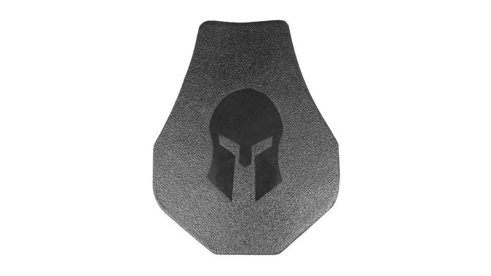 Spartan Armor Systems Spartan Omega AR500 Steel Core Armor Body Armor, Swimmers Cut, Single Plate, Black, 10x12, SAS-AR5001012-SGL-SW, SAS-AR5001012-SGL-SW