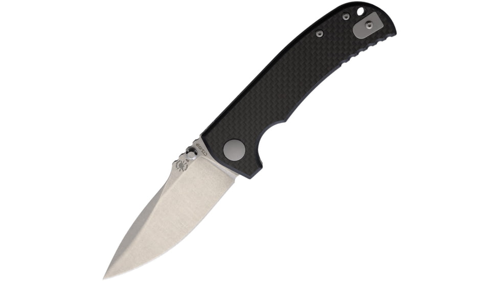 Spartan Blades Astor Linerlock Folding Knife, Black G10 and carbon fiber handle, SFBL8CF
